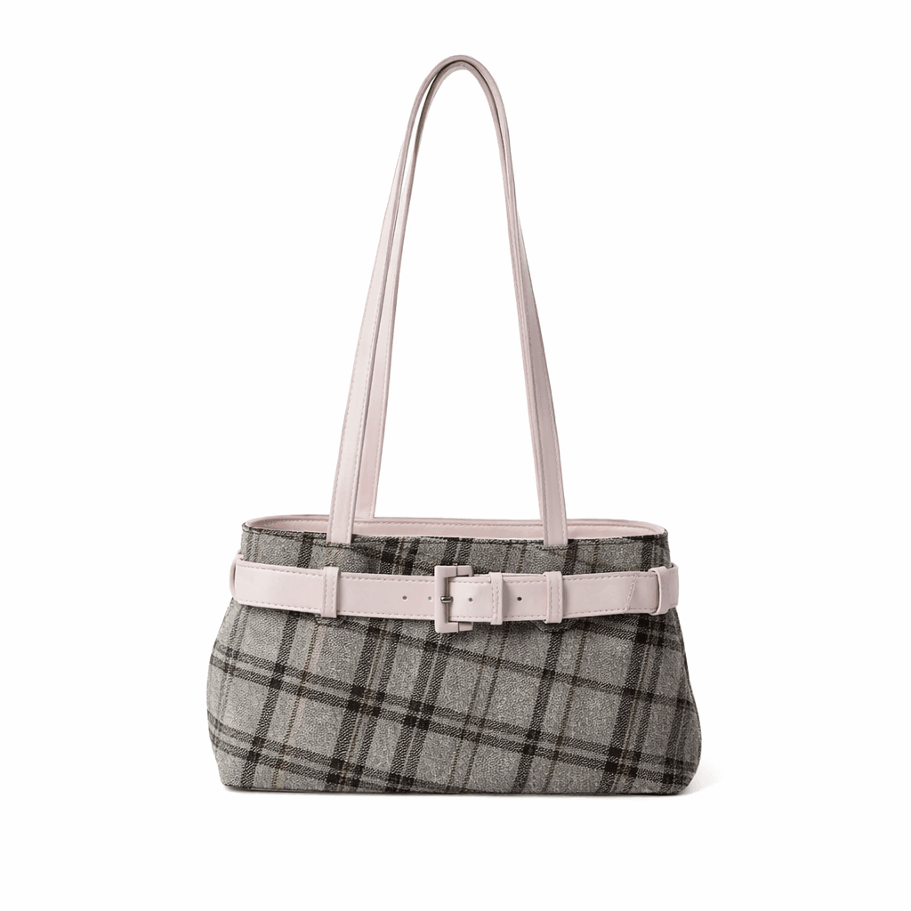 Tevis - Retro Plaid Shoulder Bag - Timefield